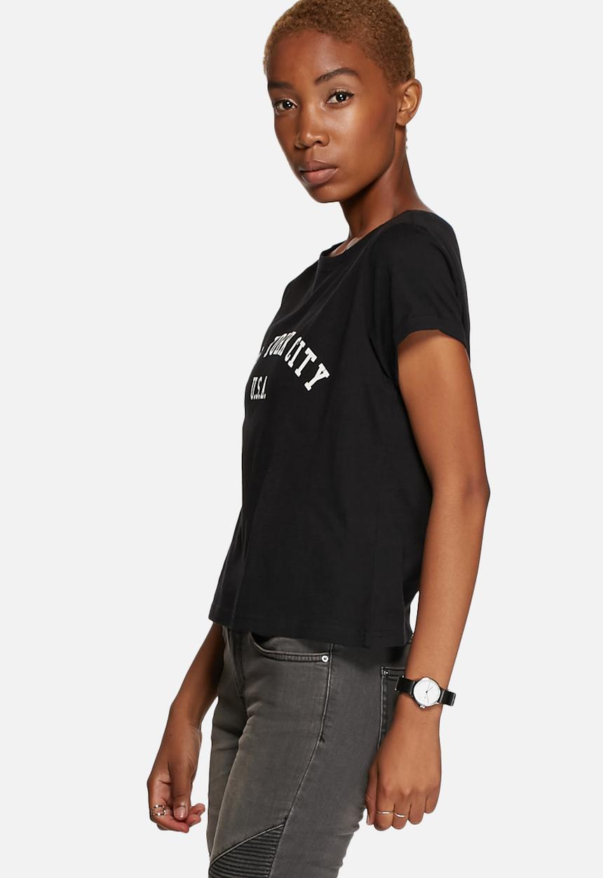 Jacqueline de Yong - Katie Cropped Print Tee