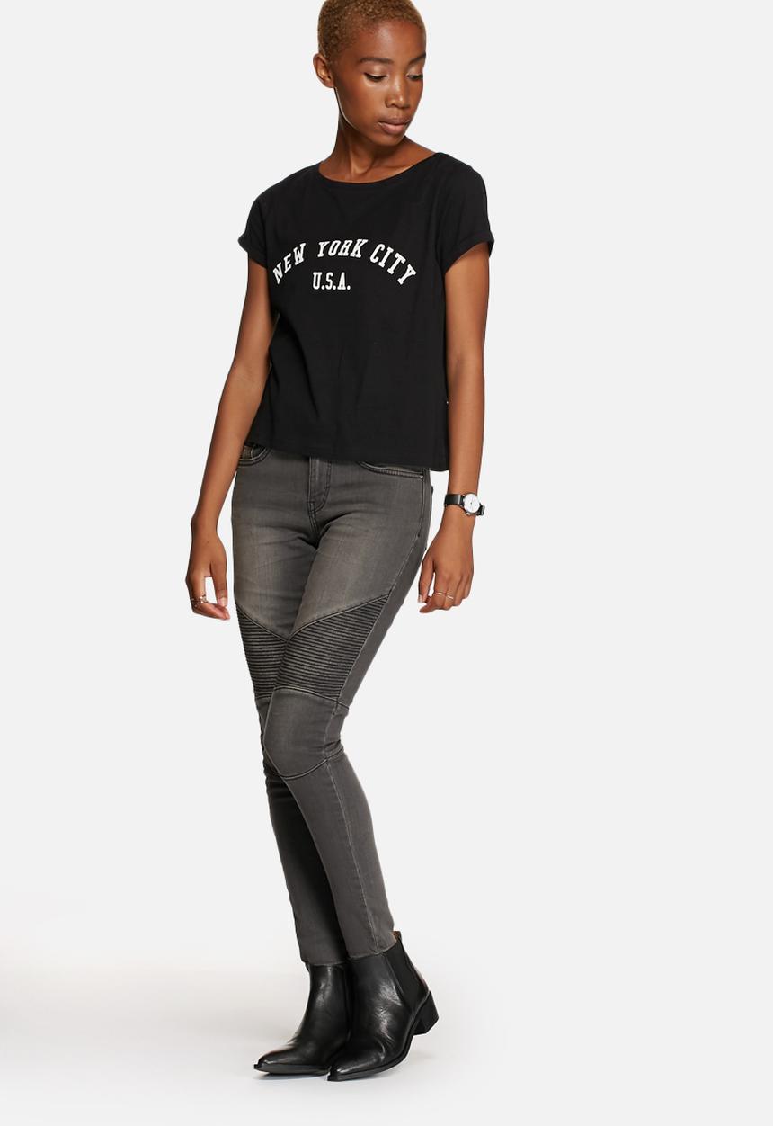 Jacqueline de Yong - Katie Cropped Print Tee
