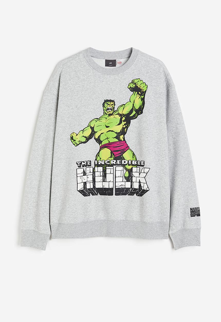 H&M - Loose fit sweatshirt - grey multi
