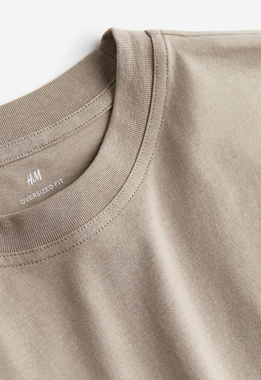 H&M - Oversized fit t-shirt - beige