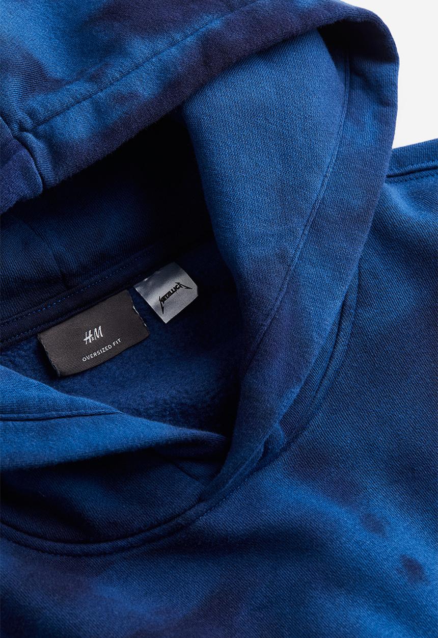 H&M - Oversized fit printed hoodie - blue multi