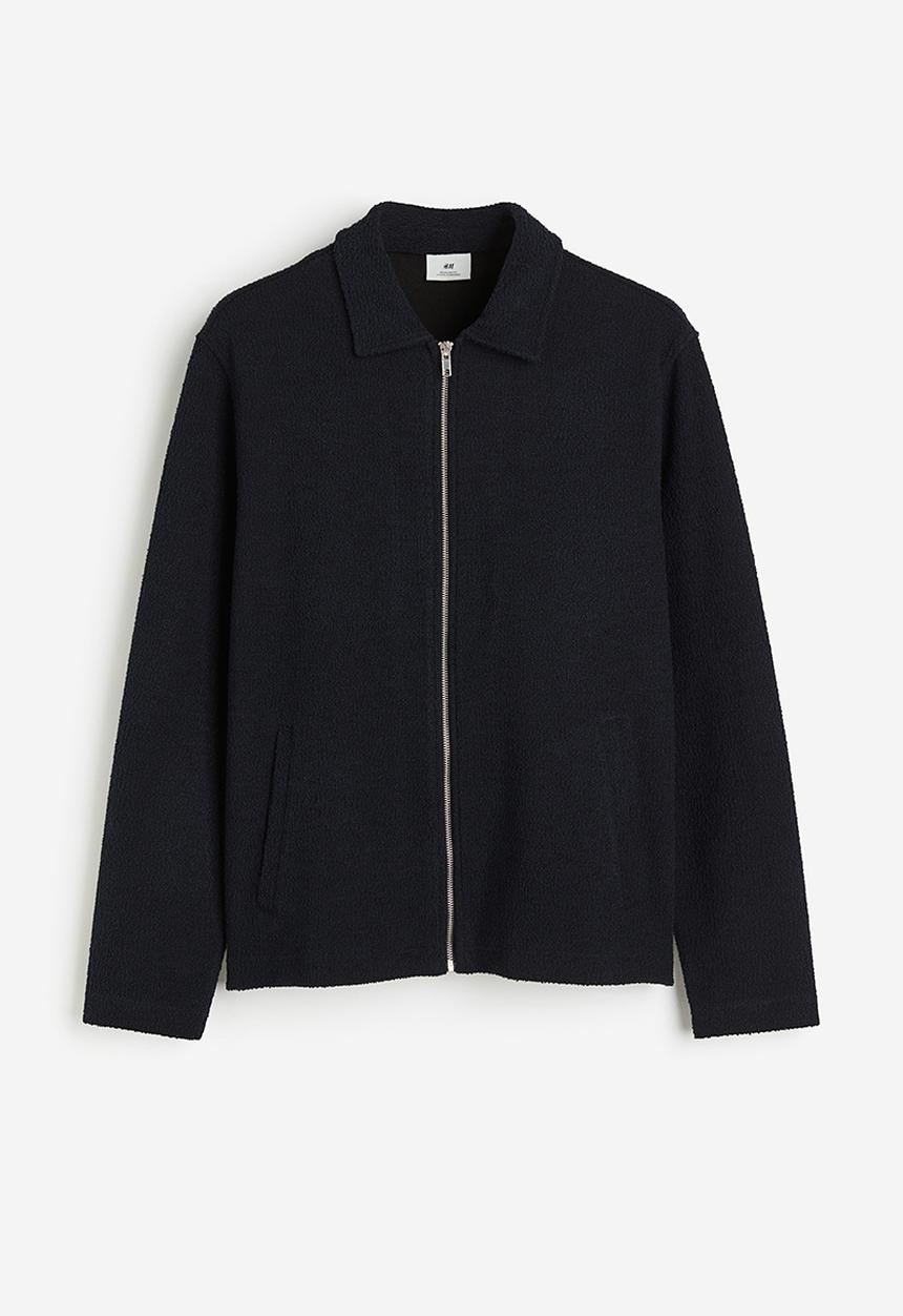 H&M - Regular fit bouclé jersey jacket - blue