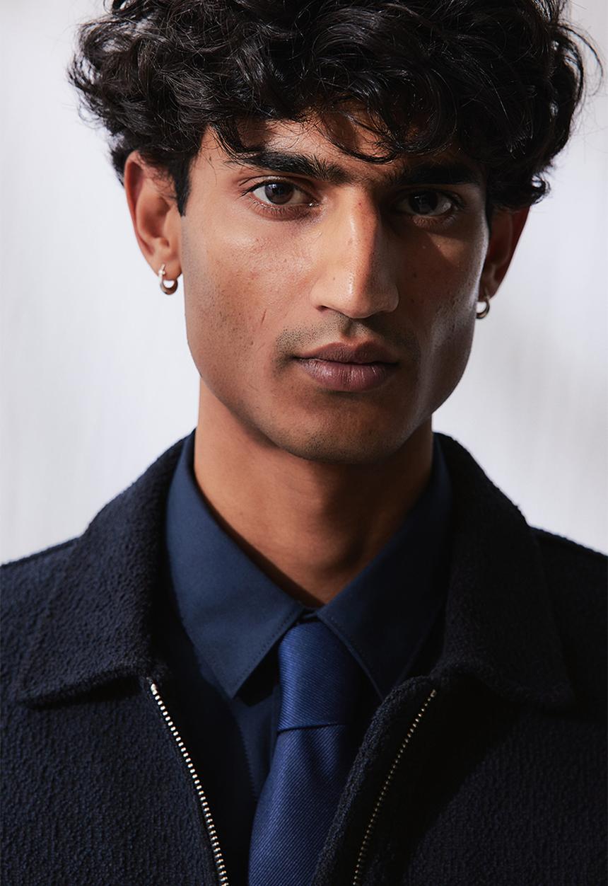 H&M - Regular fit bouclé jersey jacket - blue