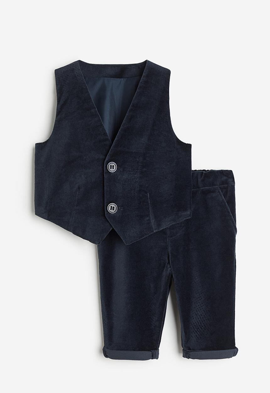 H&M - 2-Piece dressy velvet set - blue