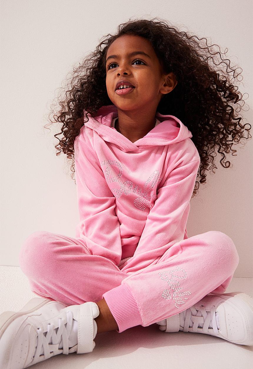 H&M - 2-Piece velour set - pink