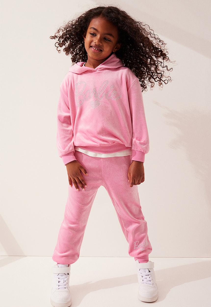 H&M - 2-Piece velour set - pink