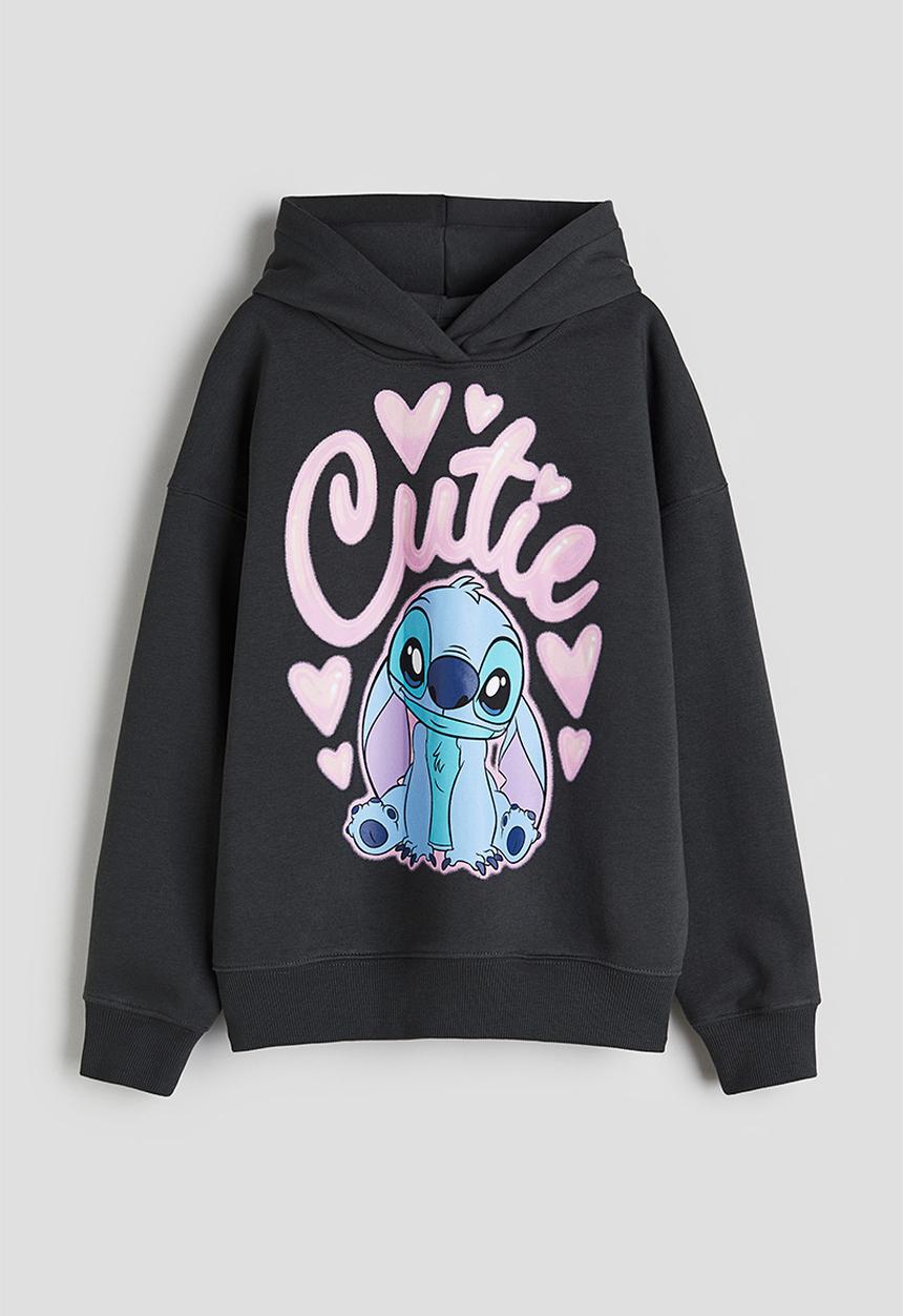H&M - Oversized printed hoodie - grey
