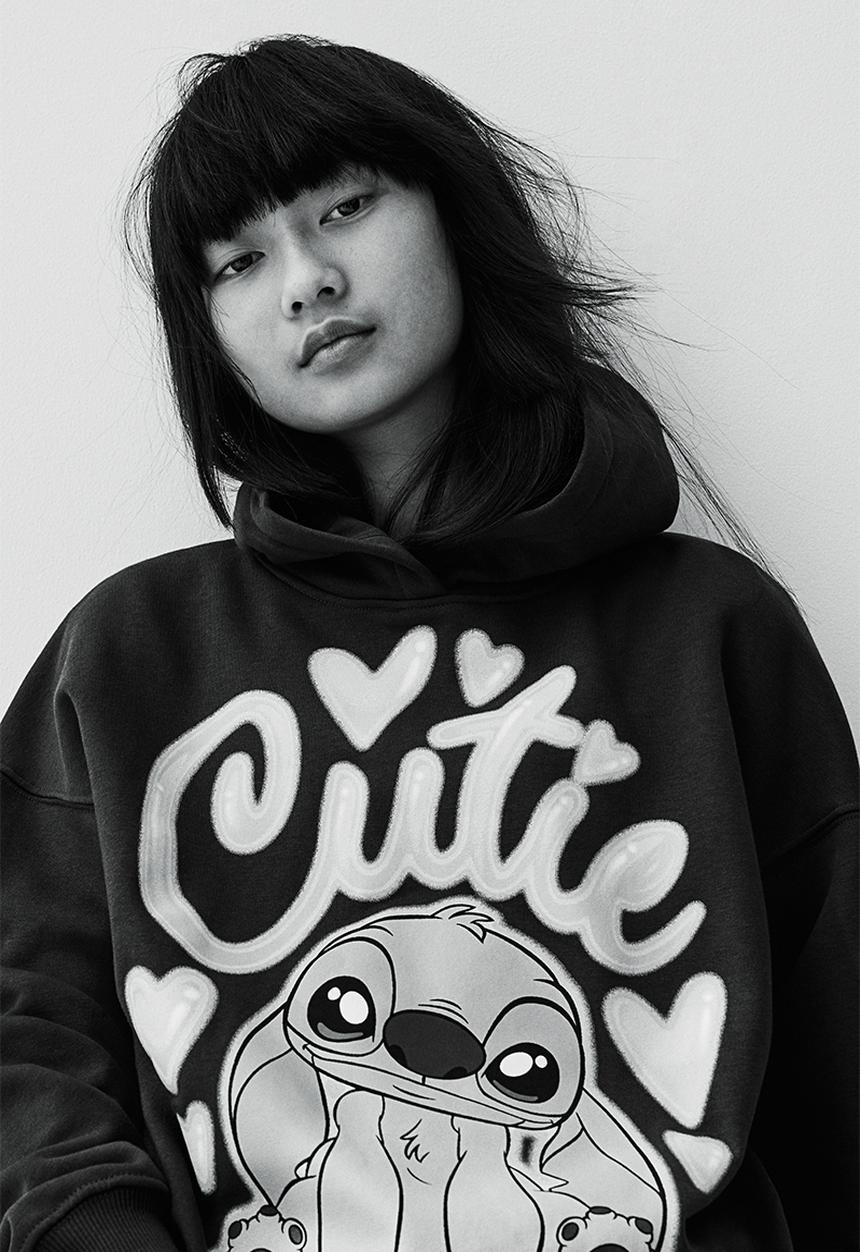 H&M - Oversized printed hoodie - grey