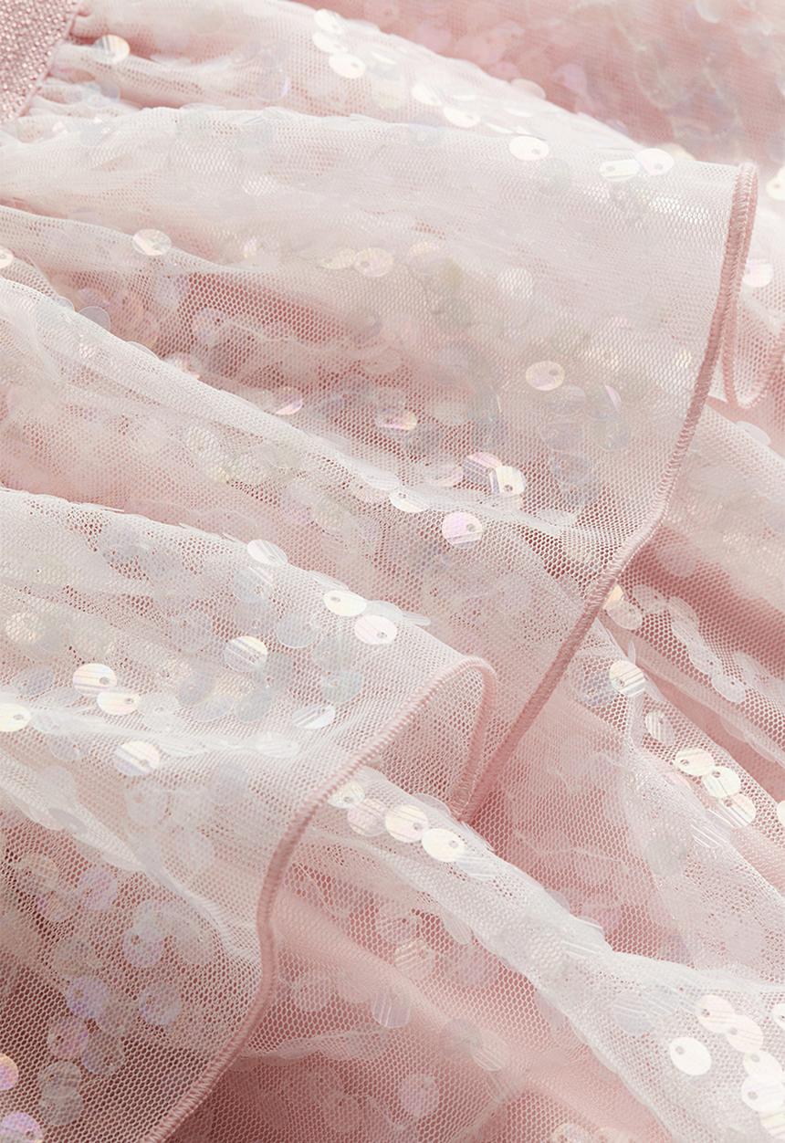 H&M - Sequined tulle skirt - pink