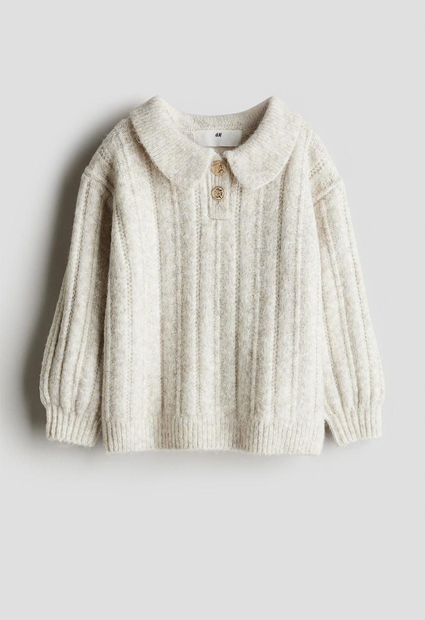 H&M - Collared jumper - beige