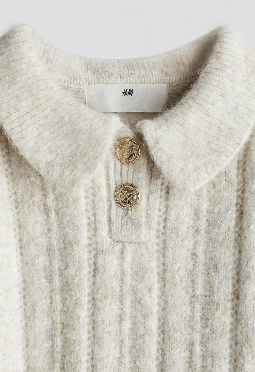 H&M - Collared jumper - beige