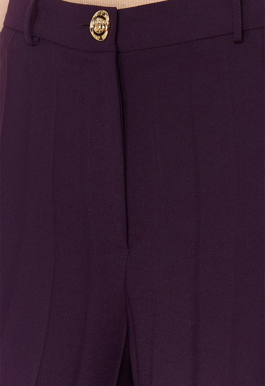 Trendyol - Wide leg pleated trousers - purple