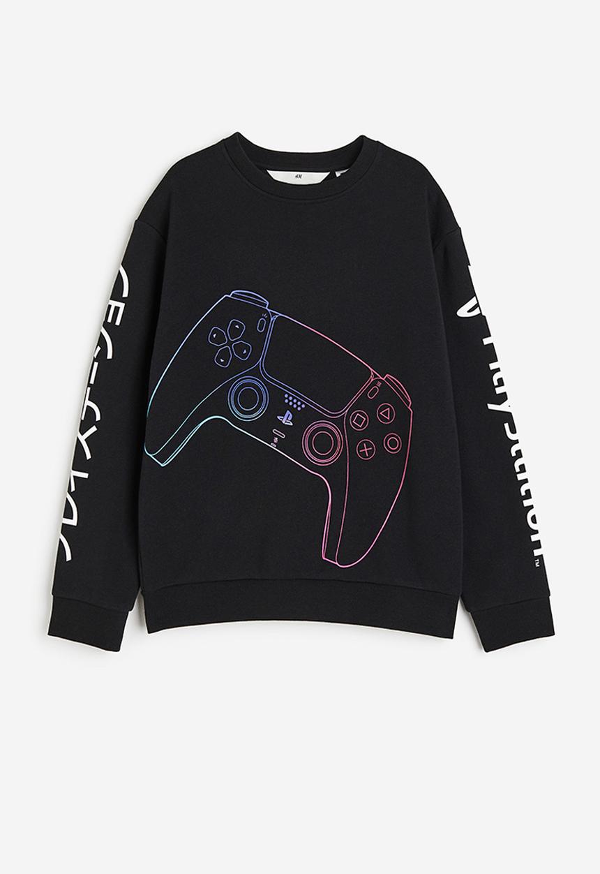 H&M - Printed sweatshirt - black