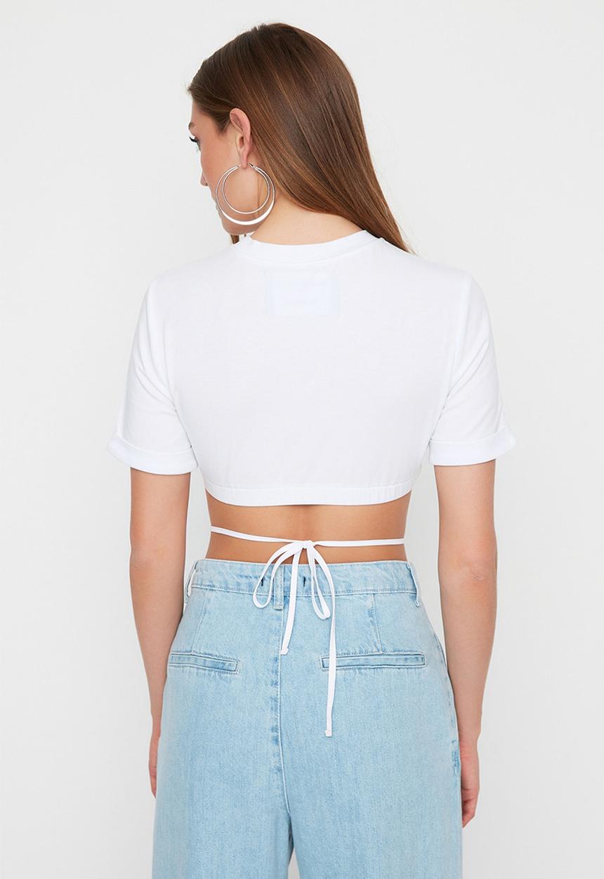Trendyol - Lace-up detailed bustier - white