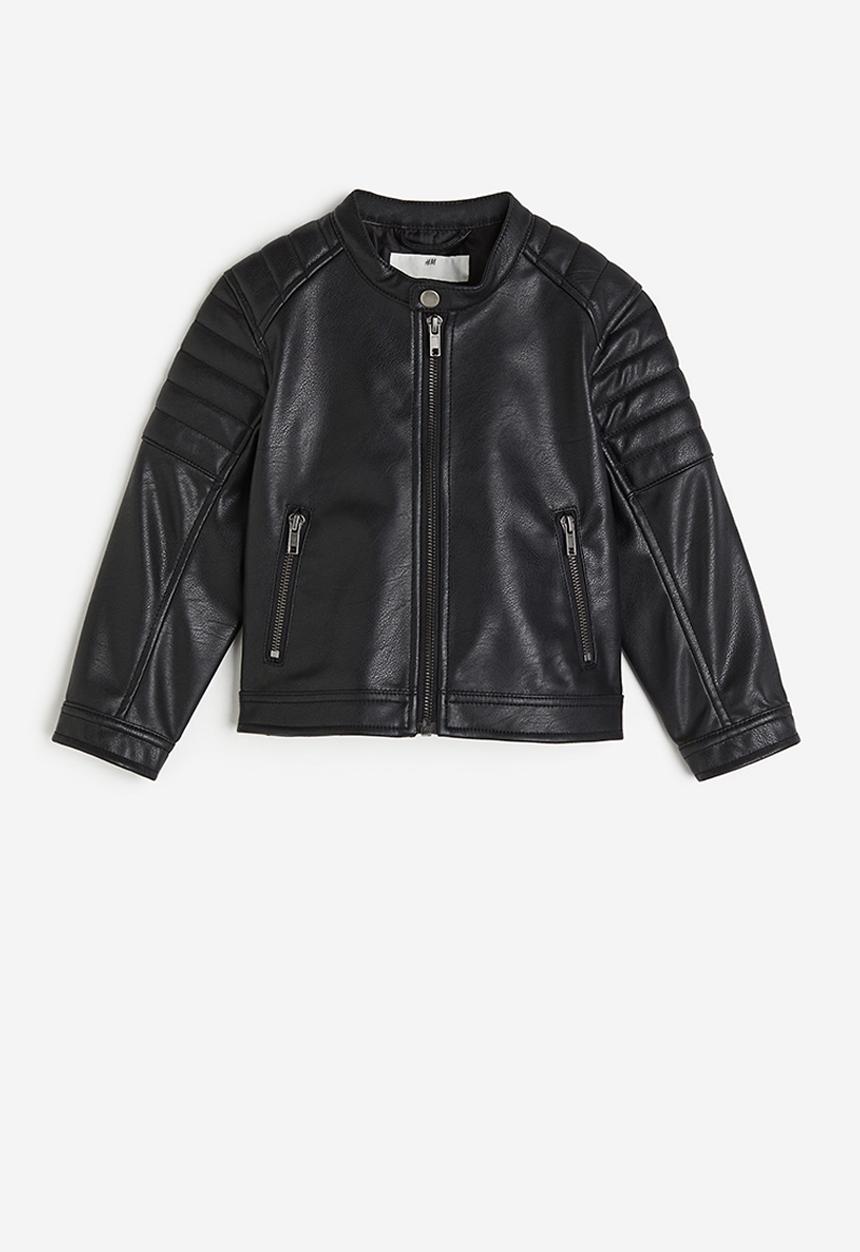 H&M - Quilted biker jacket - black
