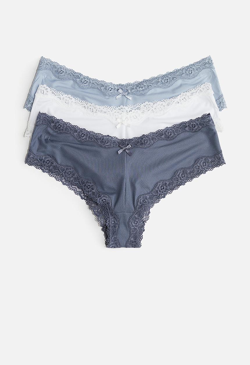 H&M - 3-Pack hipster briefs - blue & white