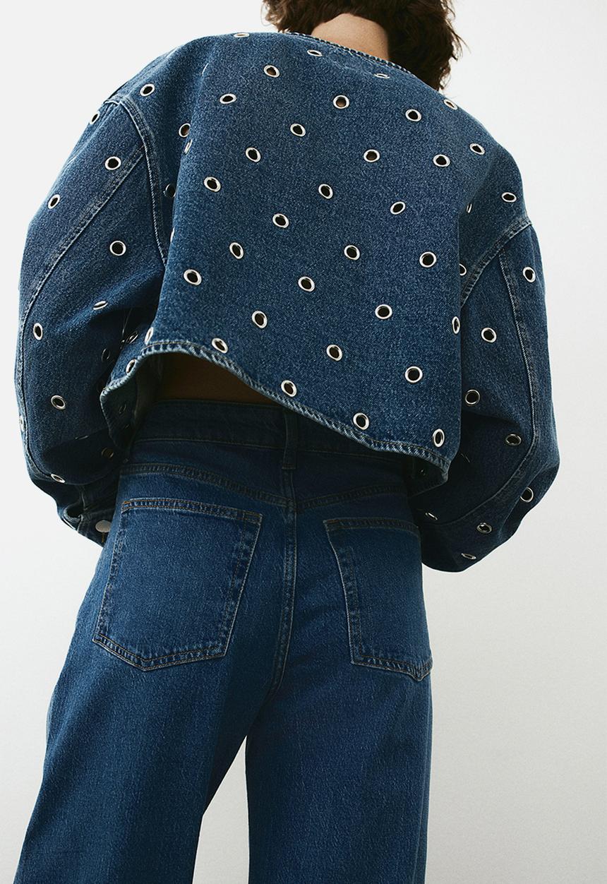 H&M - Wide high jeans - blue