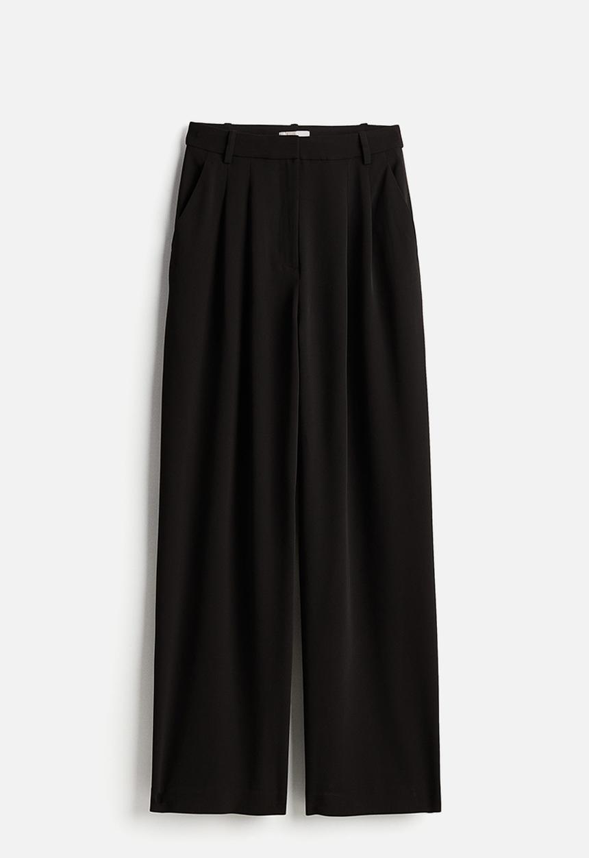 H&M - Wide trousers - black