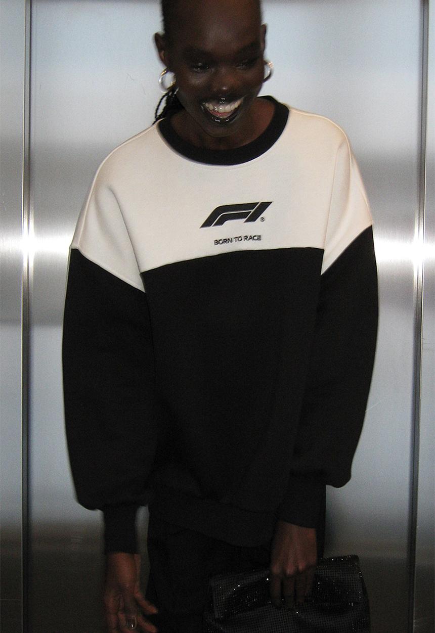 H&M - Oversized printed sweatshirt - black