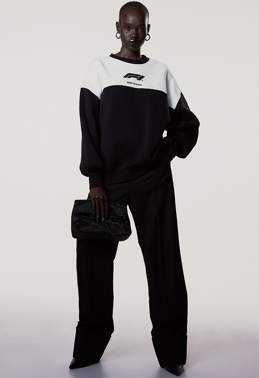 H&M - Oversized printed sweatshirt - black