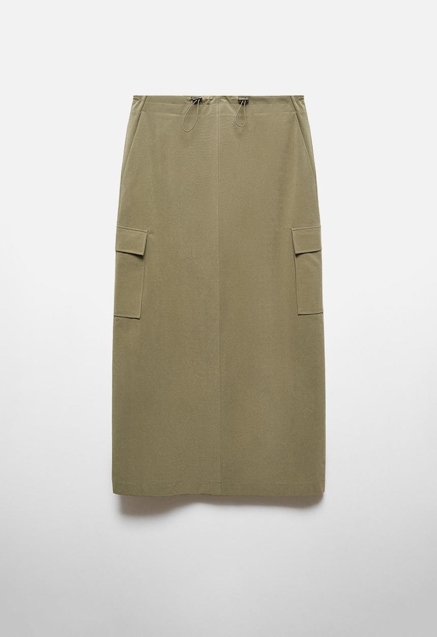 MANGO - Skirt bengala - beige/khaki