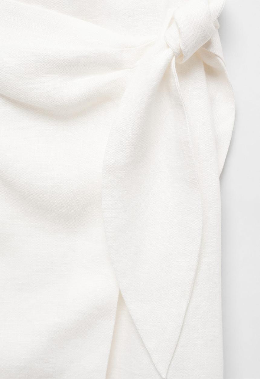 MANGO - Skirt pareo - white