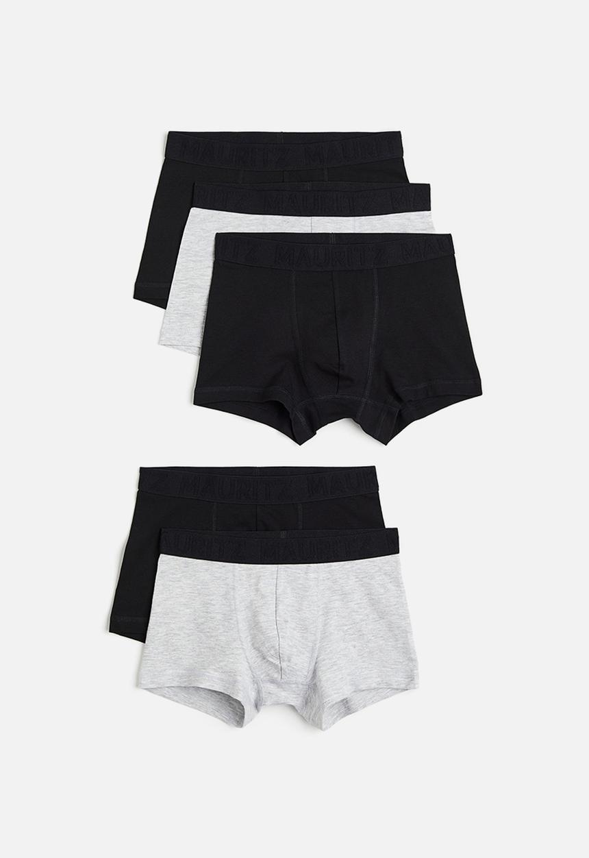 H&M - 5-pack trunks - black & grey 