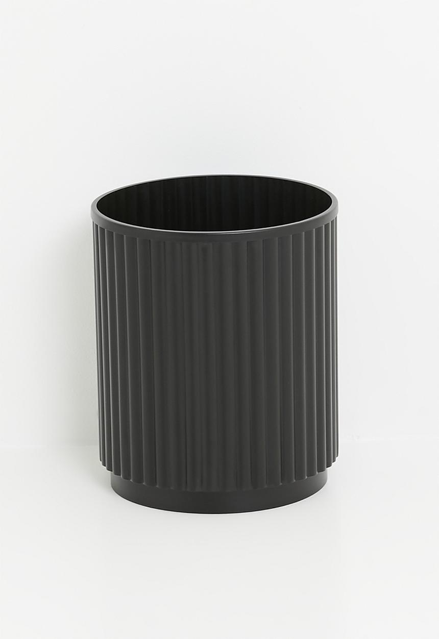 Sixth Floor - Ribbed Large Planter - Black