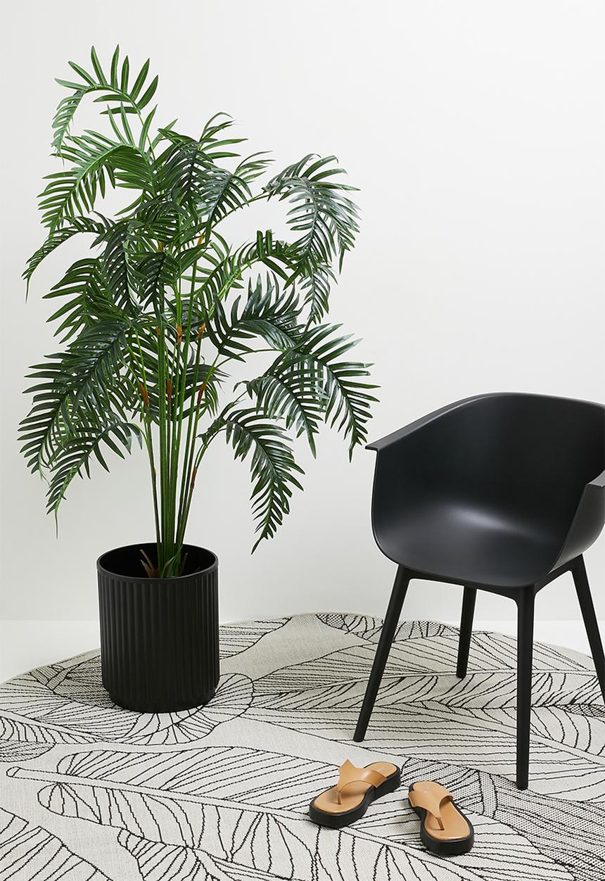 Sixth Floor - Ribbed Large Planter - Black