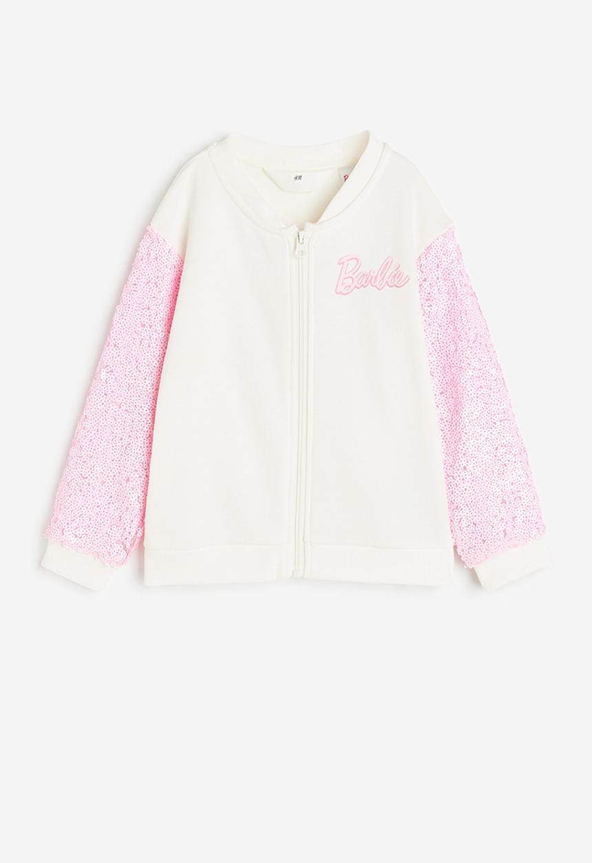 H&M - Printed sweatshirt cardigan - white multi