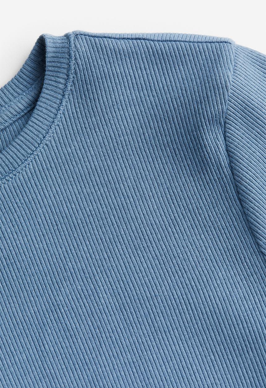 H&M - Ribbed t-shirt - blue