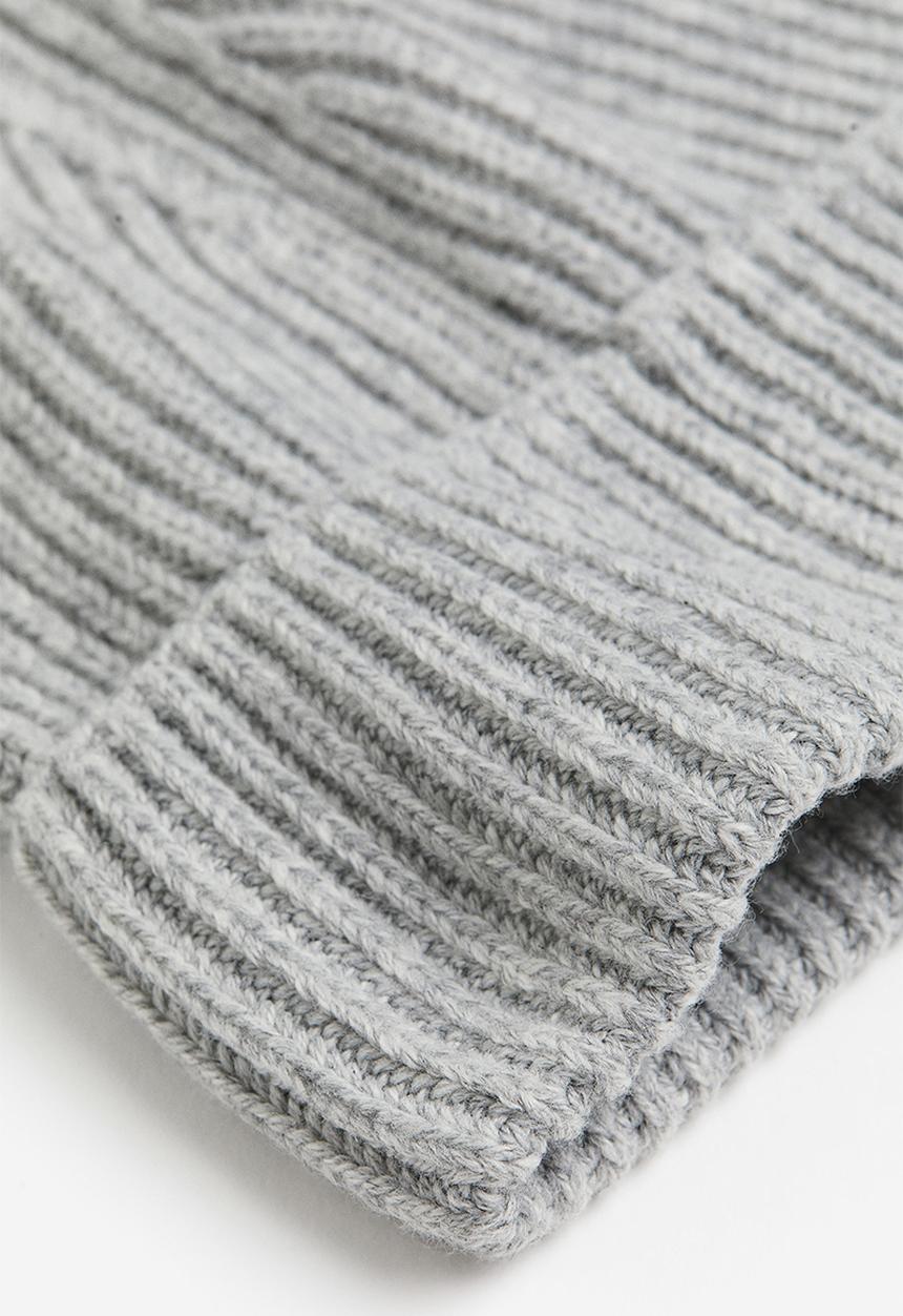 H&M - Rib-knit hat - grey