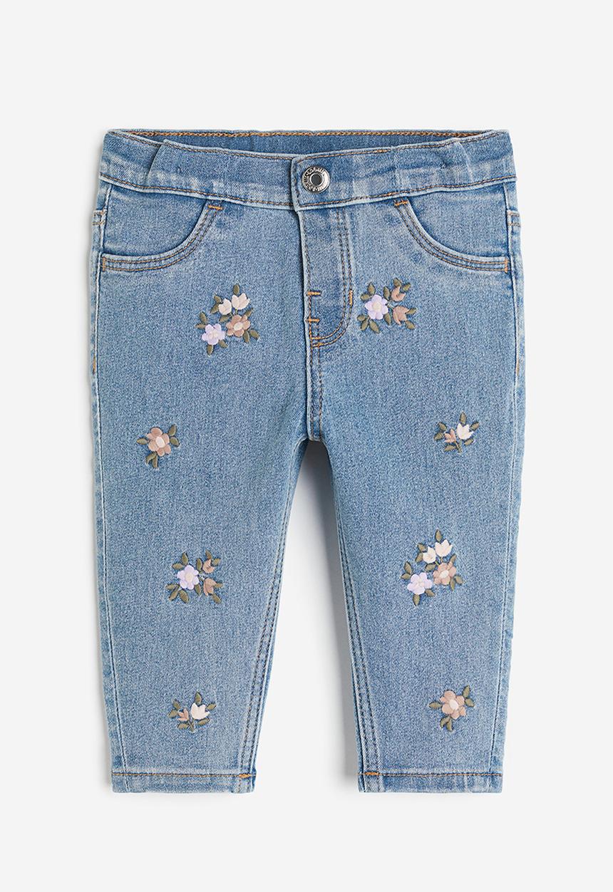 H&M - Embroidered jeans - blue 