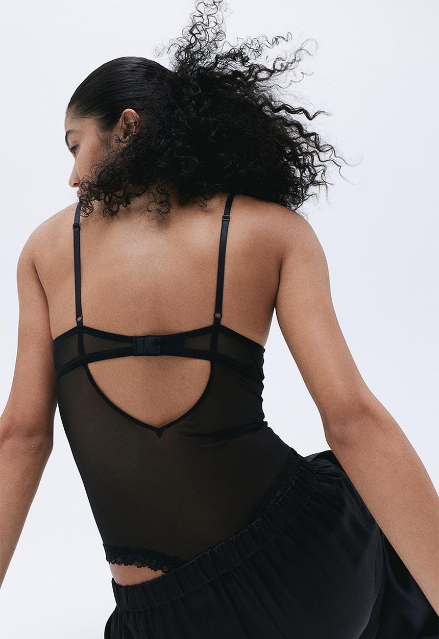 H&M - Push-up thong body - black