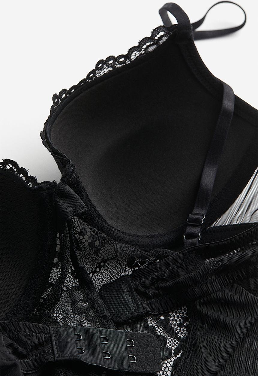 H&M - Push-up thong body - black