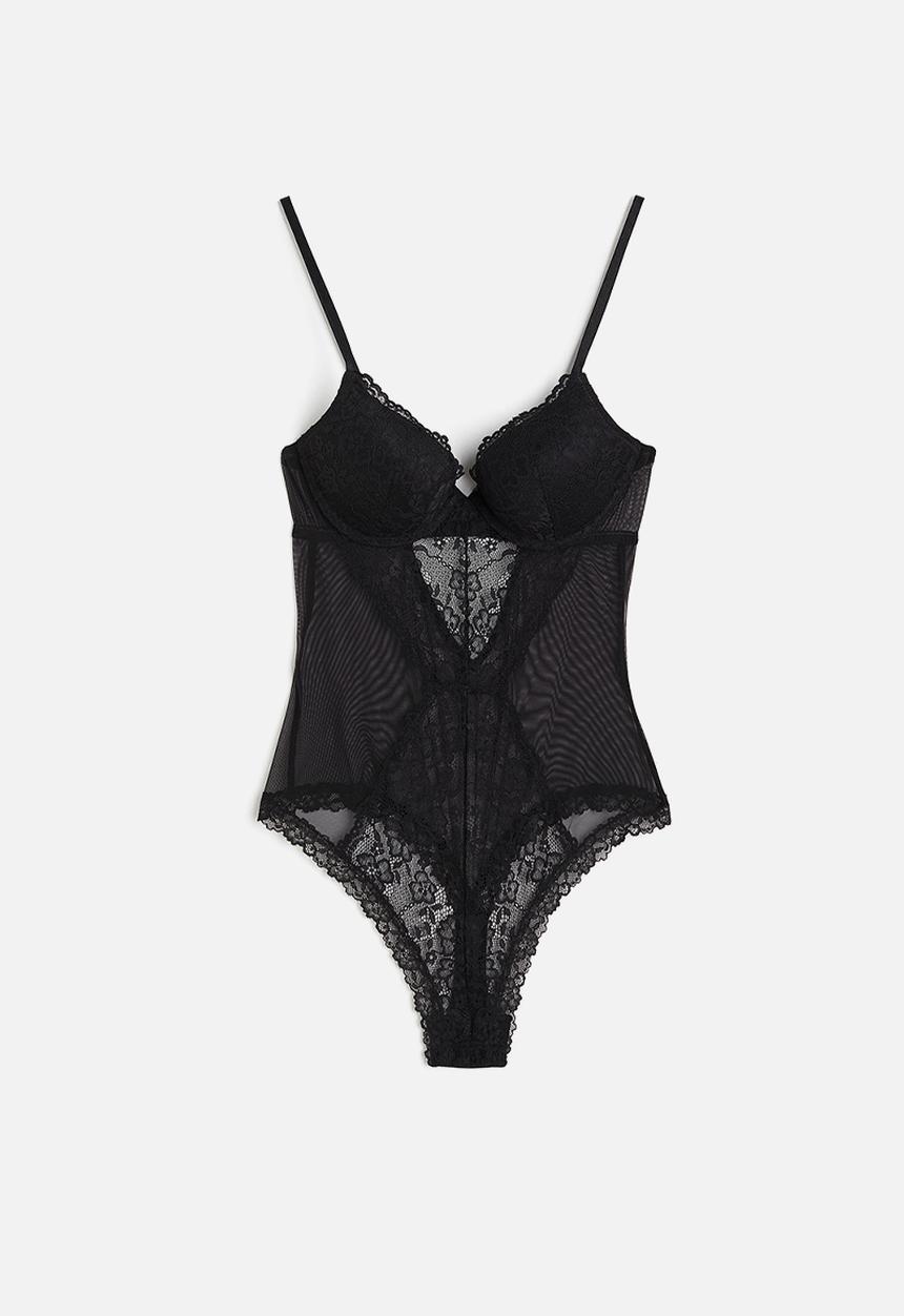 H&M - Push-up thong body - black
