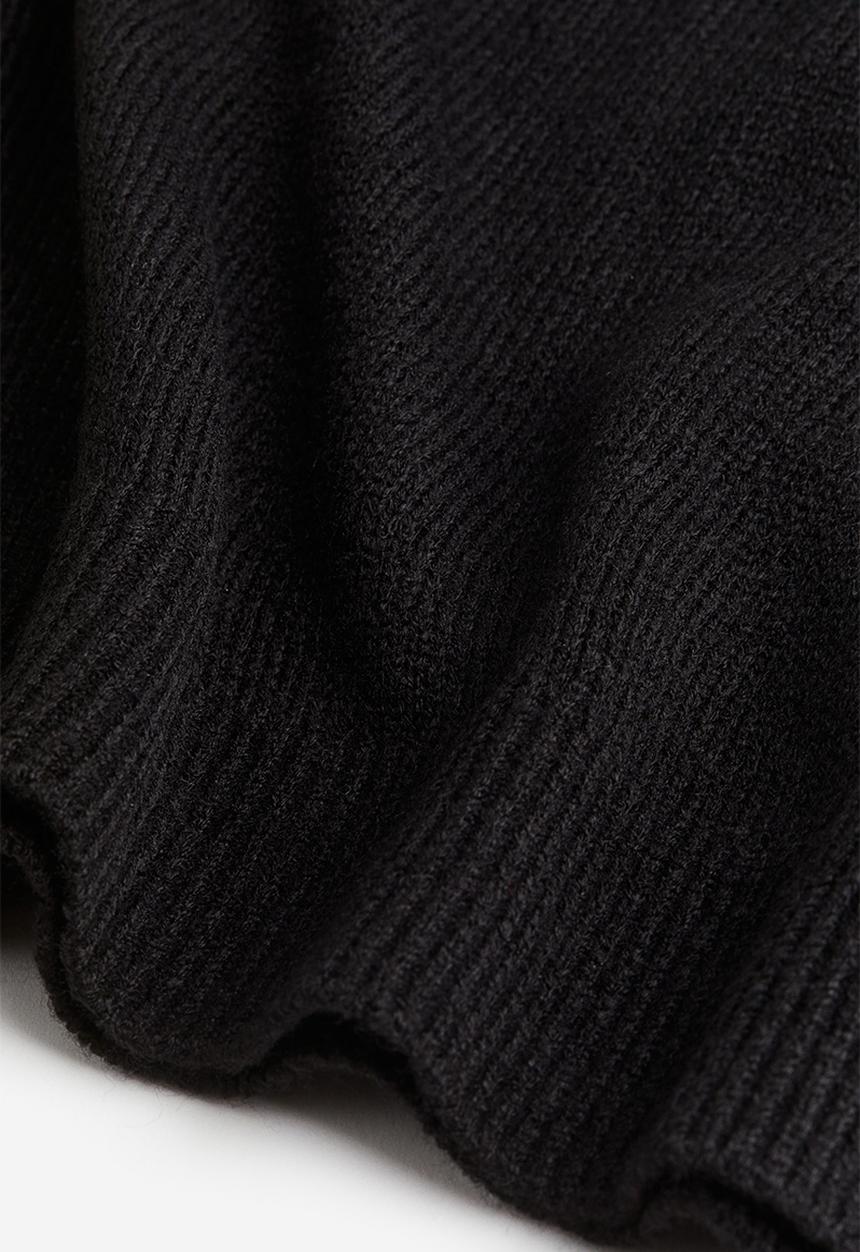H&M - Linked-seam-detail jumper - black