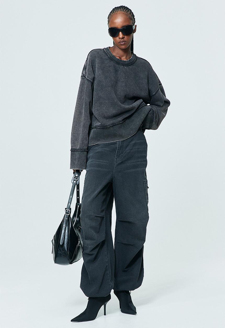 H&M - Oversized sweatshirt - black
