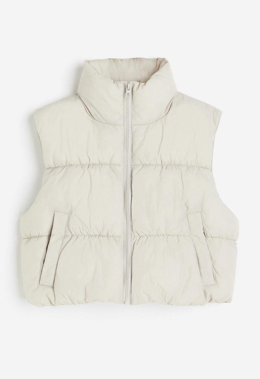 H&M - Puffer gilet - beige, grey