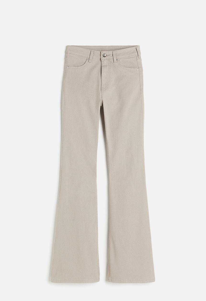 H&M - Flared twill trousers - beige