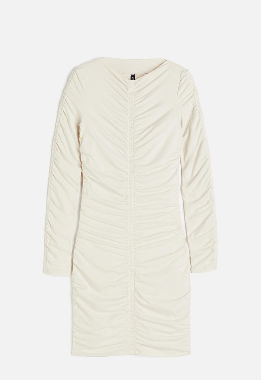 H&M - Draped bodycon dress - light beige