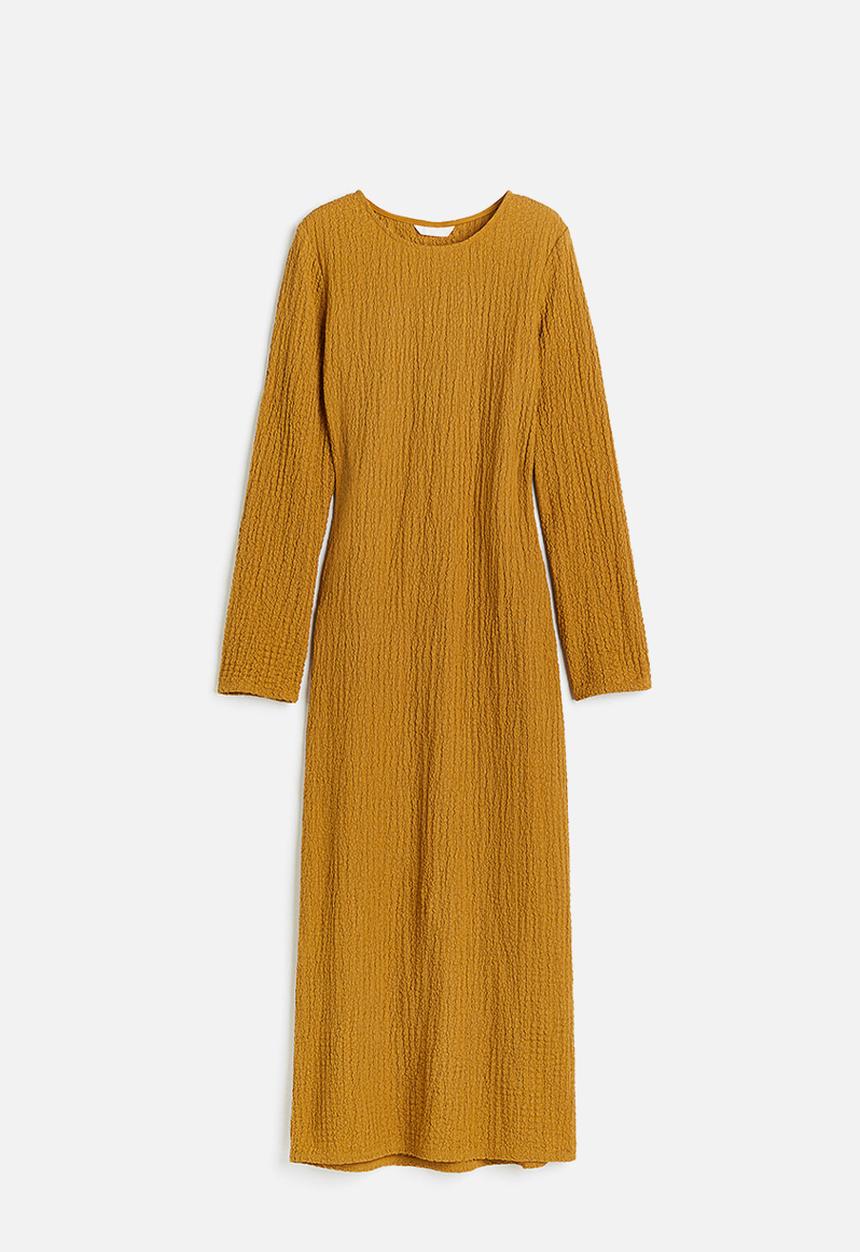 H&M - Textured jersey dress - yellow