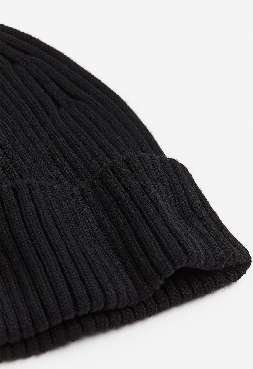 H&M - Rib-knit hat - black