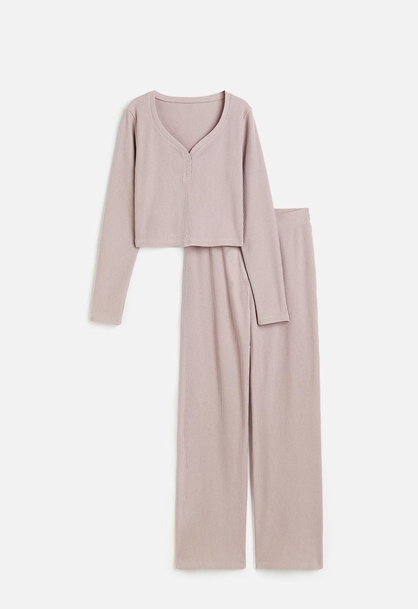 H&M - Waffled pyjamas - pink