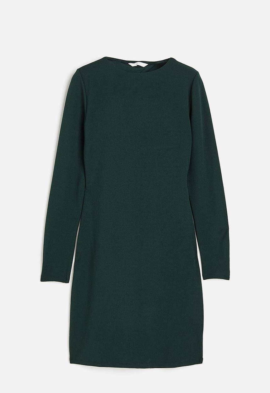 H&M - Cut-out jersey dress - dark green