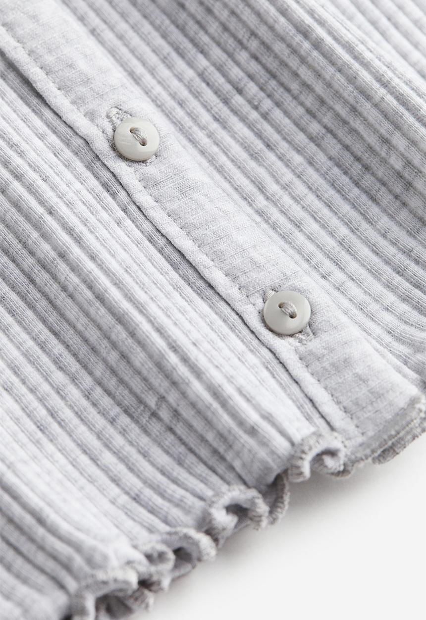 H&M - Ribbed jersey cardigan - grey