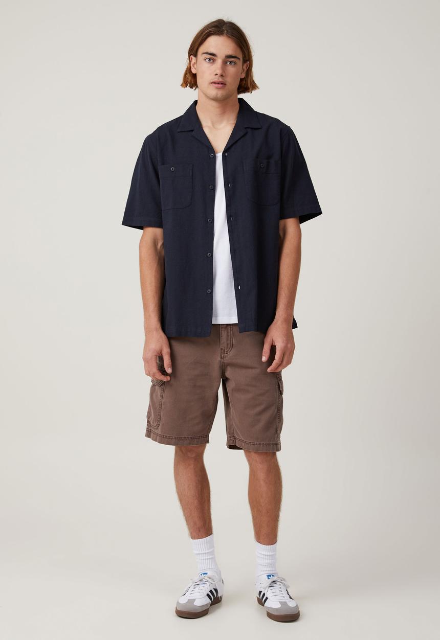 Cotton On - Tactical cargo short - vintage dark brown         