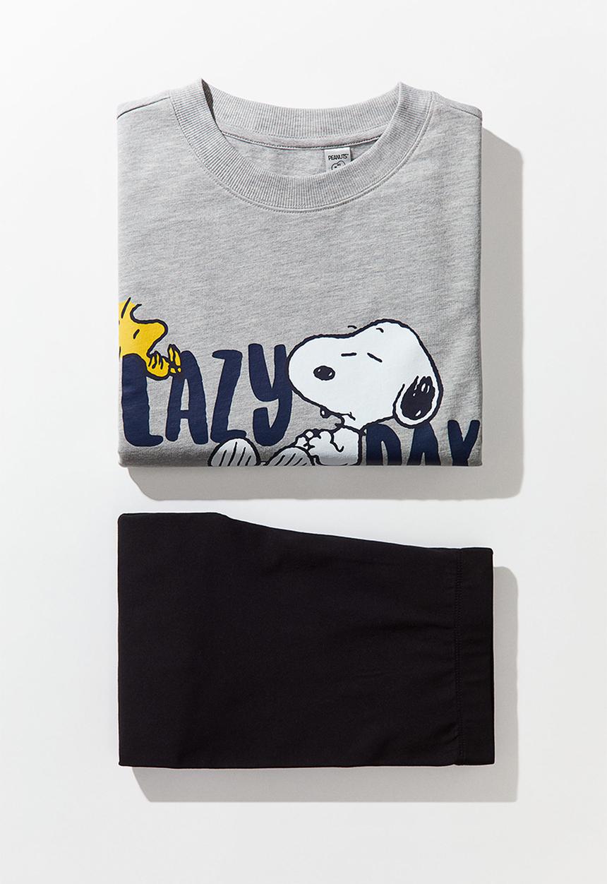 H&M - Printed pyjamas - grey & black 