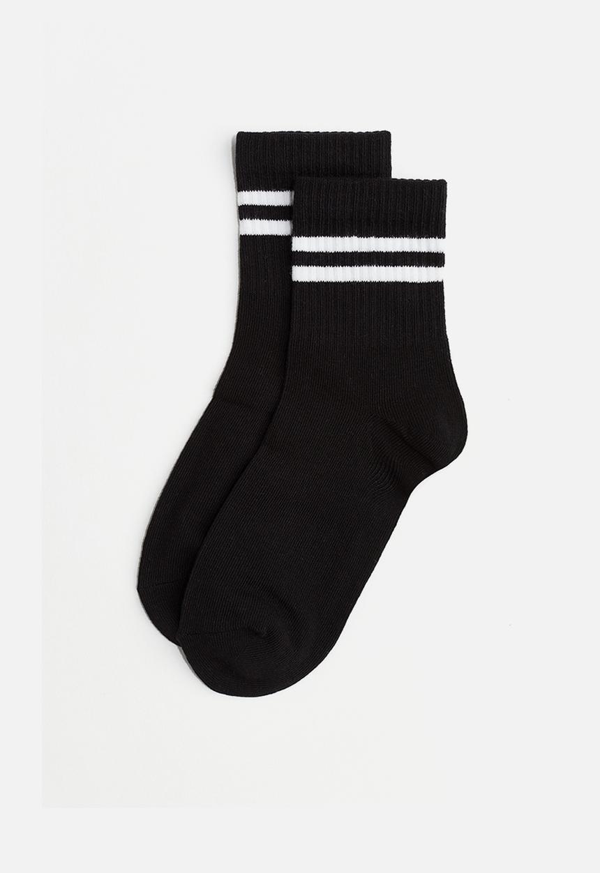 H&M - 5-pack socks - grey,white & black
