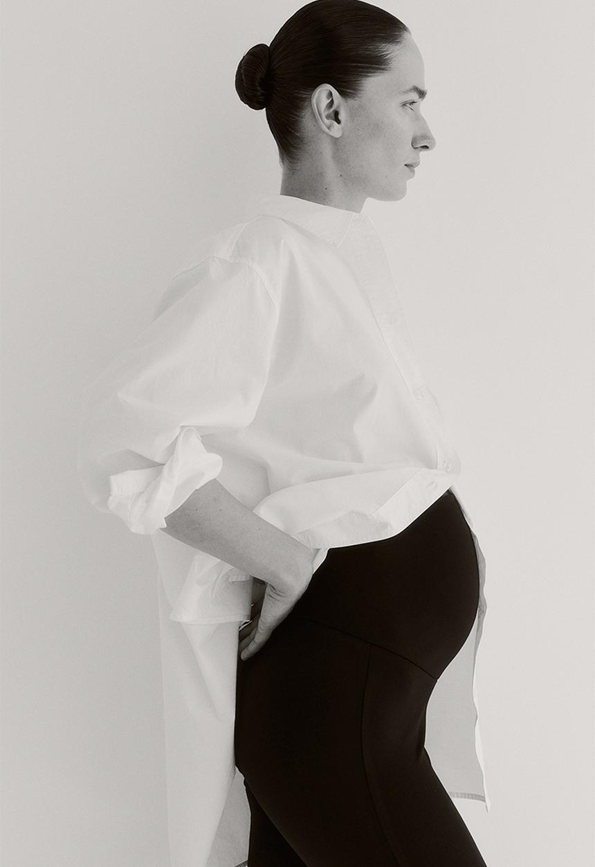 H&M - Mama flared jersey trousers - black